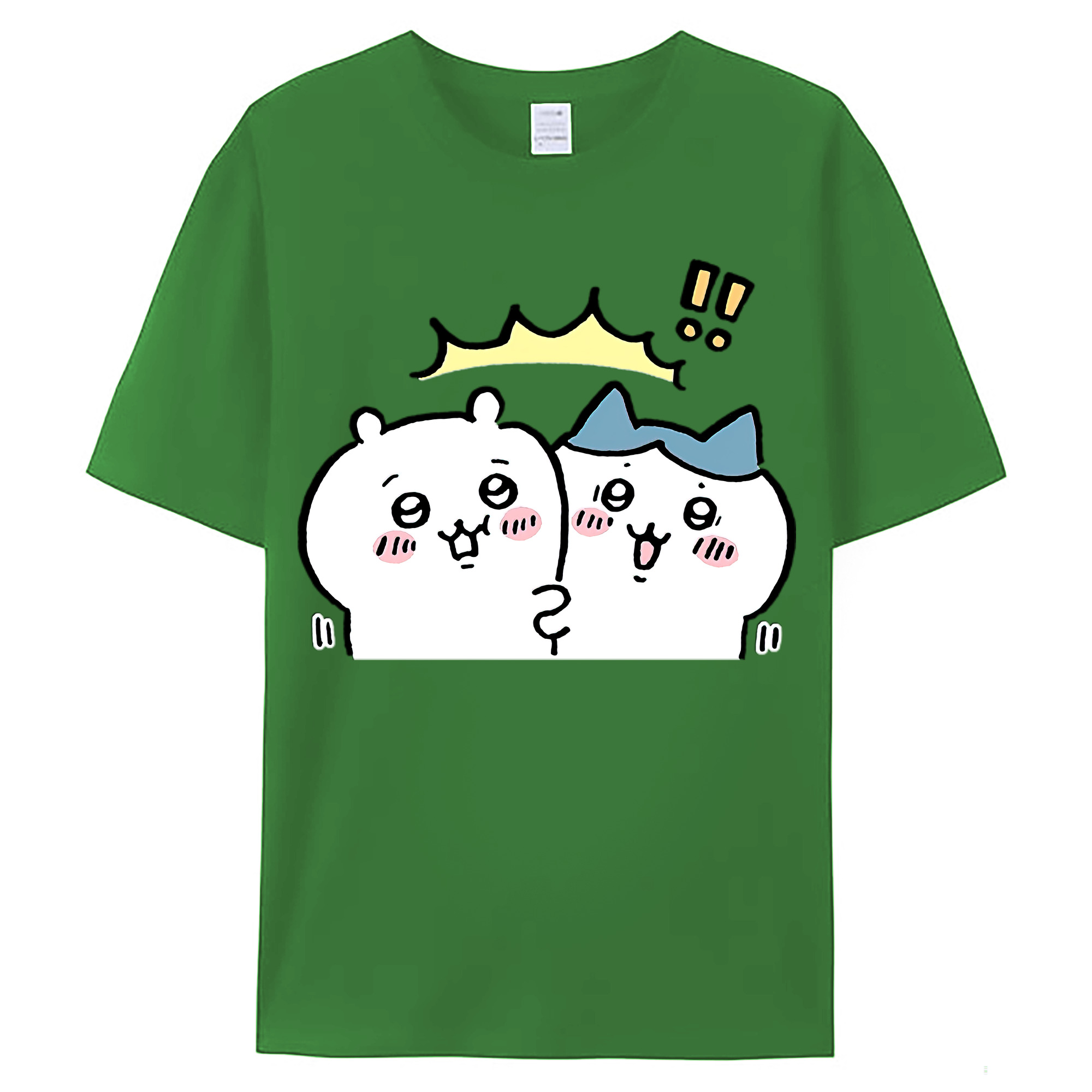 （画像用） ちいかわ ハチワレ Chii-kawa hachiware レディースカジュアルプリントTシャツ（綿100％）